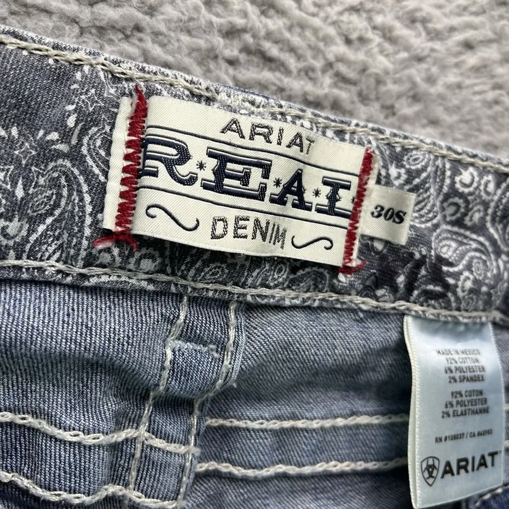 Ariat REAL Jeans Womens 30x30 Blue Performance Stretch Straight Leg Mid Rise 30S - Picture 6 of 16